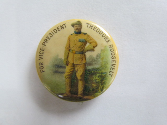 T.R. political button